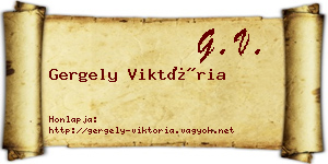 Gergely Viktória névjegykártya